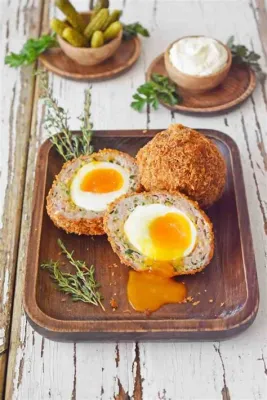  Scotch Egg: Một món ăn đường phố của Uxbridge kết hợp giữa sự giòn rụm và hương vị béo ngậy!